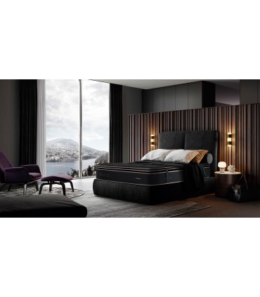 Matelas BLACK Edition - Premium Luxe - Hauteur 36 cm avec 2 Sur-matelas  - Suspension ressorts ensachés.