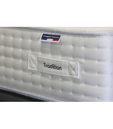 Matelas réf: TRADITION - Norbert Couturier - H:31 cm - 1100 R. ensachés 7 zones - 100% Bambou naturel/ Laine vierge