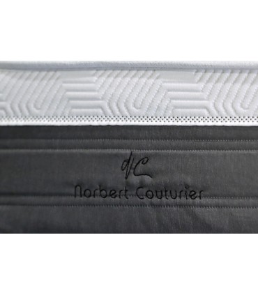 Matelas réf: CLERMONT Norbert Couturier - H30 cm - HYBRIDE - 800 ressorts ensachés - 7 zones - Accueil mémoire de forme