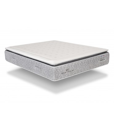 Matelas réf: BELLEVUE Norbert Couturier - H33 cm - 800 R. ensachés 7 zones - Sur-matelas cousu : Accueil 6 cm de Visco SOFT