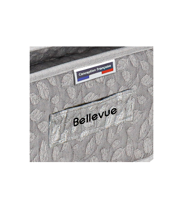 Matelas réf: BELLEVUE Norbert Couturier - H33 cm - 800 R. ensachés 7 zones - Sur-matelas cousu : Accueil 6 cm de Visco SOFT