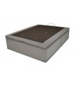 Sommier Coffre LBDM-CRISTAL en pvc-24 cm de Hauteur utile- Vérins hydrauliques-Fond en mélaminé-base en 2 parties