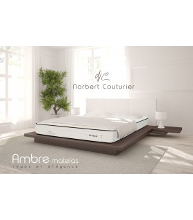 Matelas Norbert Couturier « Coutil Nature » AMBRE - H:29 cm - Ressorts ensachés - Capitonné -Coutil 100% lin - Tradition