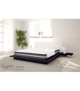 Matelas LBDM SAPHIR-25 cm-Base HR-Accueil 7 cm de mémoire de forme 50 Kg/m3-Plates-bandes 3D+ Ultra respirantes