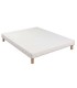 Sommier LBDM - RIVIERA - Tapissier lattes habillées H: 15 Cm - Pieds inclus - Structure sapin massif - renfort central