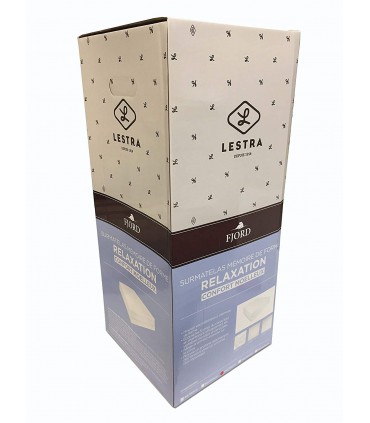 SUR-MATELAS FJORD - LESTRA - Mémoire de forme - Moelleux - Ep: 6 cm - Dormez sur un nuage de douceur - Fabrication Française